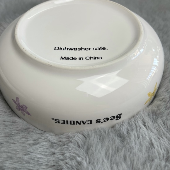 See’s Candies ceramic floral jar 5.5”X5.5”X3.5” - Picture 3 of 9